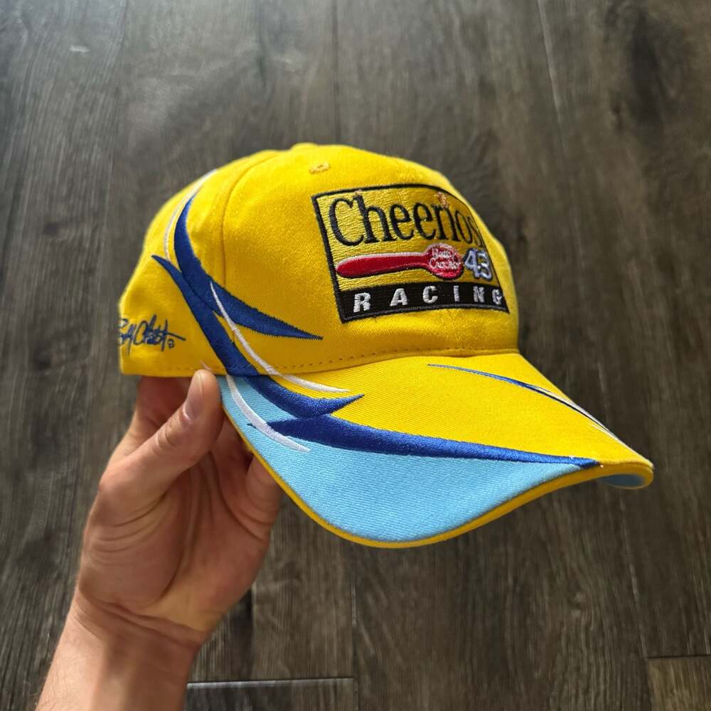 Vintage Bobby Labonte #43 Cheerios Racing NASCAR Strapback Hat Petty Enterprises